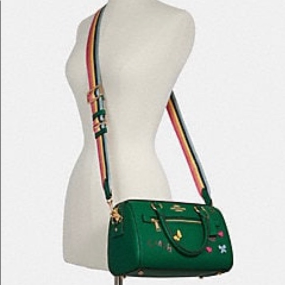 SOLD⛔️Authentic COACH Leather patches zip top satchel/Crosby - Picture 7 of 16